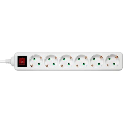 Deltaco Steckdosenleiste, GT-0652 power extension 6 AC outlet(s) Indoor White (6x, CEE 7/3, 5 m) Deltaco Steckdosenleiste, GT-0652 power extension 6 AC outlet(s) Indoor White (6x, CEE 7/3, 5 m)