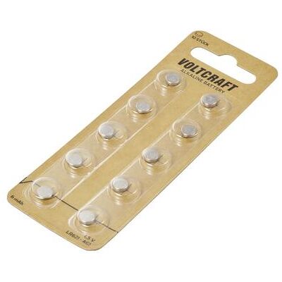 Voltcraft Knopfzelle LR 621 10 St. 6 mAh Alkali-Mangan AG1 (10 Stk., LR621, 6 mAh), Batterien + Akkus Voltcraft Knopfzelle LR 621 10 St. 6 mAh Alkali-Mangan AG1 (10 Stk., LR621, 6 mAh), Batterien + Akkus