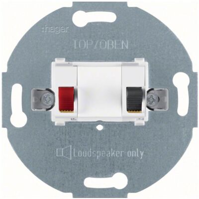 Hager, Steckdose, HAG WDF4800PW1 Lautsprecher-Anschlussdose polarwei?? matt Modul-Einsatz Hager, Steckdose, HAG WDF4800PW1 Lautsprecher-Anschlussdose polarwei?? matt Modul-Einsatz