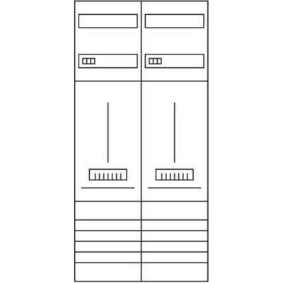 Hager, Systemstromversorgung, HAG ZK33W3N Komplettfeld 2ZP,univ.Z,H 1050mm,2-feld Hager, Systemstromversorgung, HAG ZK33W3N Komplettfeld 2ZP,univ.Z,H 1050mm,2-feld