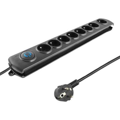 Qoltec, Steckdosenleiste, 50113 Spannungsschutz 8 AC-Ausgänge (8x, CEE 7/5, 1.80 m) Qoltec, Steckdosenleiste, 50113 Spannungsschutz 8 AC-Ausgänge (8x, CEE 7/5, 1.80 m)