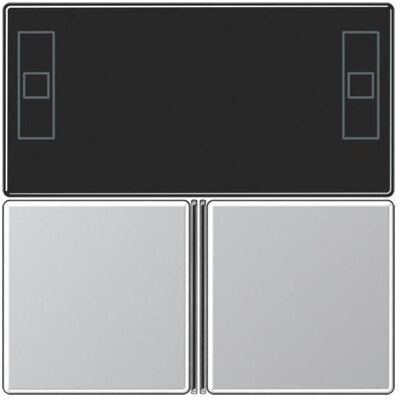 JUNG A4093TSAAL - Komplettes Aluminium-Tastensatz JUNG A4093TSAAL - Komplettes Aluminium-Tastensatz