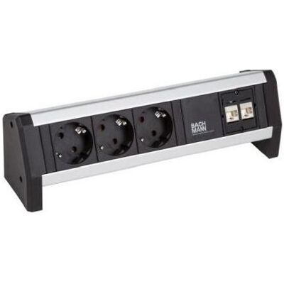 Bachmann, Steckdosenleiste, Facility System DESK 3 x Schuko, 2 x Cat6 schafft optimale Voraussetzungen für das Daten- und Energi (3x, CEE 7/3, 2 m) Bachmann, Steckdosenleiste, Facility System DESK 3 x Schuko, 2 x Cat6 schafft optimale Voraussetzungen für das Daten- und Energi (3x, CEE 7/3, 2 m)