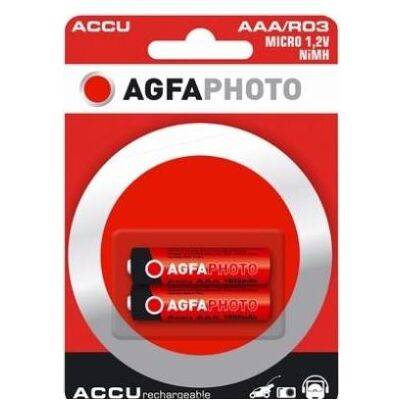AGFAPHOTO Accu Hr03 900 (2 Stk., AAA, 900 mAh), Batterien + Akkus AGFAPHOTO Accu Hr03 900 (2 Stk., AAA, 900 mAh), Batterien + Akkus