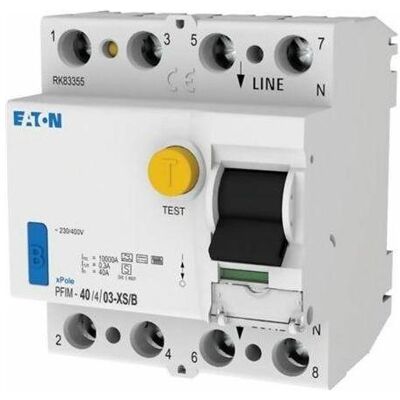 Eaton, Schutzschalter, FI-Schalter, allstromsensitiv, 40 A, 4p, 300307 Eaton, Schutzschalter, FI-Schalter, allstromsensitiv, 40 A, 4p, 300307