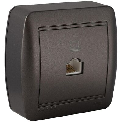 Solera, Steckdose, Telefon- Und Adsl-Steckdose Mural Graphit Rj45 Solera, Steckdose, Telefon- Und Adsl-Steckdose Mural Graphit Rj45