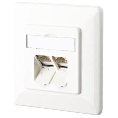 Metz Connect Netzwerkausgang - Cat.6, 2x RJ45, Weiß - IP20 Metz Connect Netzwerkausgang - Cat.6, 2x RJ45, Weiß - IP20