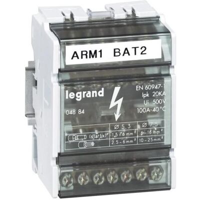 Legrand LEG 04884 Klemmenblock 4-reihig 100A 5XD5,3mm/2XD7,5mm (Verteiler), Elektronikzubehör + Gehäuse, Grau Legrand LEG 04884 Klemmenblock 4-reihig 100A 5XD5,3mm/2XD7,5mm (Verteiler), Elektronikzubehör + Gehäuse, Grau