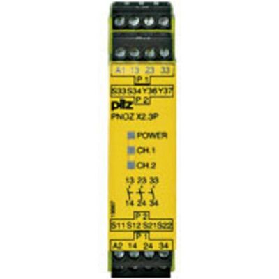 Pilz PNOZ X2.3P - Sicherheitsrelais - 24VAC/DC, 3 Kontakt-Ausgänge - Not-Aus-Schaltgerät Pilz PNOZ X2.3P - Sicherheitsrelais - 24VAC/DC, 3 Kontakt-Ausgänge - Not-Aus-Schaltgerät