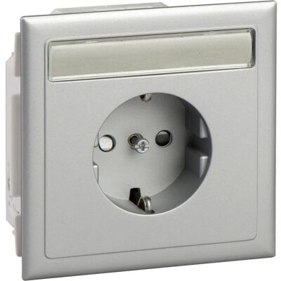 Schneider Electric, Steckdose, Schukosteckdose 1-fach inkl. Einbaudose Alueffekt Schriftfeld TYP:CYB-PS-SK1-AL 5975002 Schneider Electric, Steckdose, Schukosteckdose 1-fach inkl. Einbaudose Alueffekt Schriftfeld TYP:CYB-PS-SK1-AL 5975002