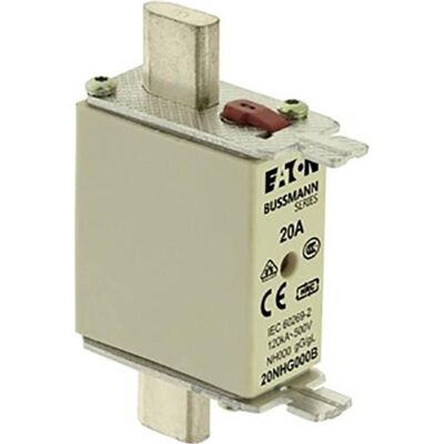 Eaton 20NHG000B Sicherung mit mekanischer Sicherheitsanzeige - 20A 500V (3 Stück) Eaton 20NHG000B Sicherung mit mekanischer Sicherheitsanzeige - 20A 500V (3 Stück)