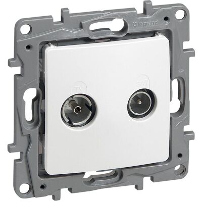 Legrand, Steckdose, Niloe TV-Radio 664561 Durchgangsdose 14dB ohneSpreizkrallen Legrand, Steckdose, Niloe TV-Radio 664561 Durchgangsdose 14dB ohneSpreizkrallen