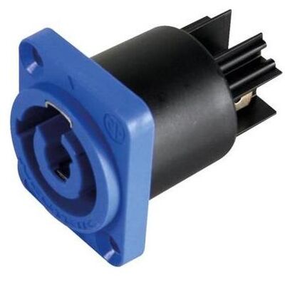 Neutrik - Powercon, 3-Poliger Chassisstecker, Blau, Spannungsführend / Netzeingang, Elektronikkabel + Stecker, Blau Neutrik - Powercon, 3-Poliger Chassisstecker, Blau, Spannungsführend / Netzeingang, Elektronikkabel + Stecker, Blau