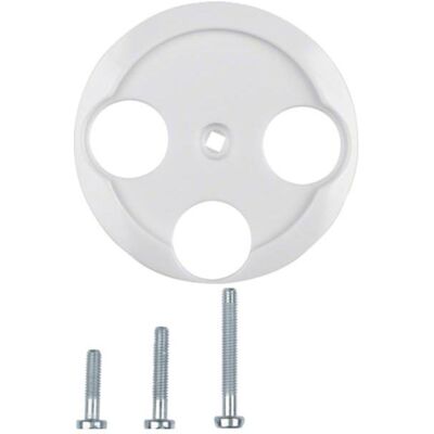 Hager, Zubehör Schalterprogramm, Zentralstück WTF4593PW f.Antennen-Steckdose 3Loch 1930/Glas pws Hager, Zubehör Schalterprogramm, Zentralstück WTF4593PW f.Antennen-Steckdose 3Loch 1930/Glas pws