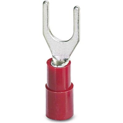 Phoenix Contact, Kabelverbindung, Gabelkabelschuh 0.5 mm² 1.5 mm² Loch-Ø=3.2 mm Teilisoliert Rot 3240032 100 St. Phoenix Contact, Kabelverbindung, Gabelkabelschuh 0.5 mm² 1.5 mm² Loch-Ø=3.2 mm Teilisoliert Rot 3240032 100 St.