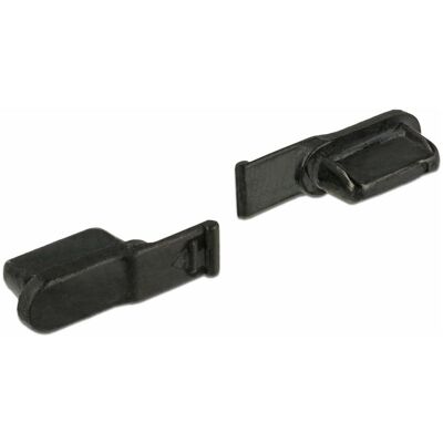 Delock Lightning Staubschutz 10 Stk. (12.50 cm), Data + Video Adapter, Schwarz Delock Lightning Staubschutz 10 Stk. (12.50 cm), Data + Video Adapter, Schwarz