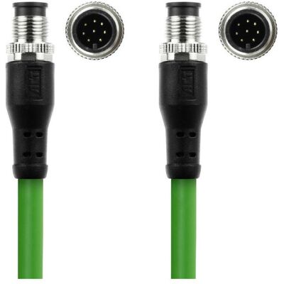 ACT Industrial 1.50 meters Sensor cable M12A 8-pin male to M12A 8-pin male, Ultraflex TPE cable, shielde, Elektronikkabel + Stecker, Schwarz ACT Industrial 1.50 meters Sensor cable M12A 8-pin male to M12A 8-pin male, Ultraflex TPE cable, shielde, Elektronikkabel + Stecker, Schwarz