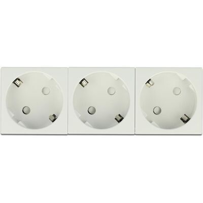 Delock, Steckdose, Easy 45 Schutzkontakt-Steckdose 3-fach 45°-Anordnung Delock, Steckdose, Easy 45 Schutzkontakt-Steckdose 3-fach 45°-Anordnung