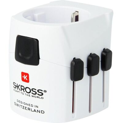 Skross, Reiseadapter, - World Travel Adapter with Ground Plugs, without Schuko Top ( no swiss/italy ) Skross, Reiseadapter, - World Travel Adapter with Ground Plugs, without Schuko Top ( no swiss/italy )