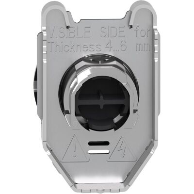 Schneider Electric Frontelement für Drucktaster ZB4F Ř ZB4FA342, Schalter + Taster, Silber, Grün Schneider Electric Frontelement für Drucktaster ZB4F Ř ZB4FA342, Schalter + Taster, Silber, Grün
