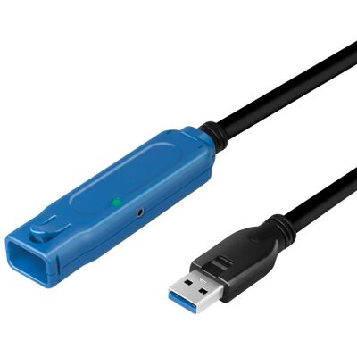 LogiLink USB-A 3,2 (ST-BU) 20m Schwarz/Blau (20 m, USB 1.1, USB 2.0, USB 3.2 Gen 1), USB Kabel LogiLink USB-A 3,2 (ST-BU) 20m Schwarz/Blau (20 m, USB 1.1, USB 2.0, USB 3.2 Gen 1), USB Kabel