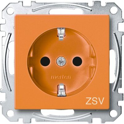 Merten, Steckdose, Steckdose SCHUKO MEG2300-0302 orange System M Merten, Steckdose, Steckdose SCHUKO MEG2300-0302 orange System M