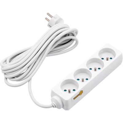 Toya, Steckdosenleiste, Elektrisches Verlängerungskabel mit Erdung, 4 Steckdosen, 5 m, 72509 (4x, 5 m) Toya, Steckdosenleiste, Elektrisches Verlängerungskabel mit Erdung, 4 Steckdosen, 5 m, 72509 (4x, 5 m)