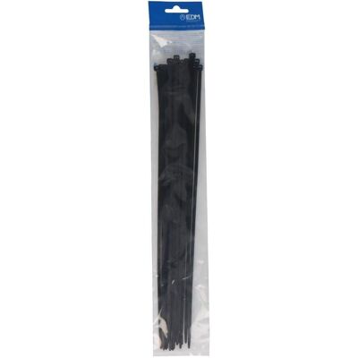 EDM, Kabelbinder, Schwarze Krawatten 380x4,8mm aus hochwertigem Nylon (Blister 25 Stk.) (380 mm, 25 Stk.) EDM, Kabelbinder, Schwarze Krawatten 380x4,8mm aus hochwertigem Nylon (Blister 25 Stk.) (380 mm, 25 Stk.)