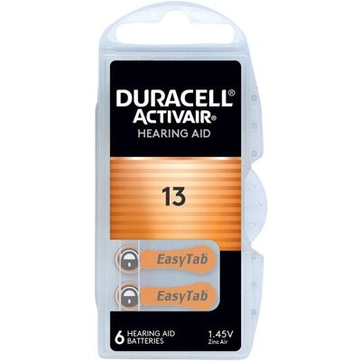 Duracell Charger Baterijas Hearing Aid 13 (A13) 6-paka (6 Stk., PR48), Batterien + Akkus Duracell Charger Baterijas Hearing Aid 13 (A13) 6-paka (6 Stk., PR48), Batterien + Akkus