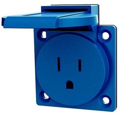 Mennekes Modell 10087 Blaue NEMA Wandsteckdose - Elektrosockel Mennekes Modell 10087 Blaue NEMA Wandsteckdose - Elektrosockel