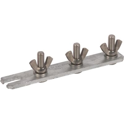 Dehn 465801 Erdungssammelschiene Zinkbeschichtet 3-polig 180mm M10x35 Dehn 465801 Erdungssammelschiene Zinkbeschichtet 3-polig 180mm M10x35