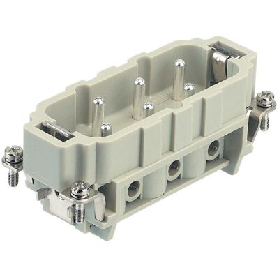 Harting Han 6 + Masse HSB Einsatz Typ 16Bhane Steckverbinder Schraubklemme max 6mm2, 35A6 polig, Elektronikkabel + Stecker, Grau Harting Han 6 + Masse HSB Einsatz Typ 16Bhane Steckverbinder Schraubklemme max 6mm2, 35A6 polig, Elektronikkabel + Stecker, Grau