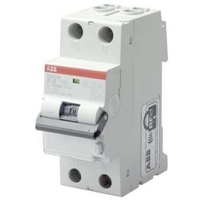 ABB, Schutzschalter, RCBO DS201 FI/LS-Schalter 16A, 1P+N-polig Typ C, Empfindlichkeit 30mA, DIN-Schienen-Montage ABB, Schutzschalter, RCBO DS201 FI/LS-Schalter 16A, 1P+N-polig Typ C, Empfindlichkeit 30mA, DIN-Schienen-Montage