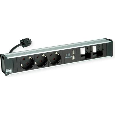 Bachmann, Steckdosenleiste, CONI 3xCEE7/3 1x USB Charger (3x, CEE 7/3) Bachmann, Steckdosenleiste, CONI 3xCEE7/3 1x USB Charger (3x, CEE 7/3)
