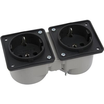 Berker - Integro Doppelsteckdose - Anthrazit matt - rahmenlos - Electrical outlet Berker - Integro Doppelsteckdose - Anthrazit matt - rahmenlos - Electrical outlet