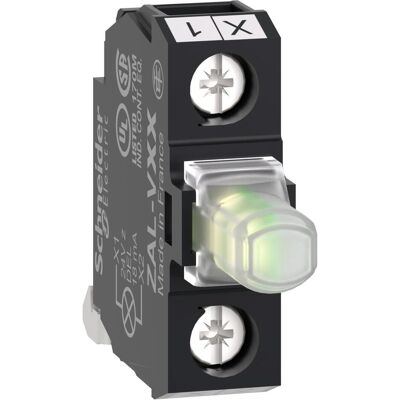 Schneider Electric Beleuchtungsblock LED weiß 24V, Schalter + Taster, Schwarz, Weiss Schneider Electric Beleuchtungsblock LED weiß 24V, Schalter + Taster, Schwarz, Weiss