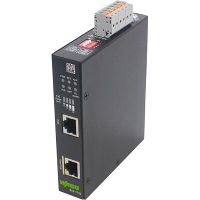 Wago Industrial PoE Injector (802.3af (PoE), 802.3at (PoE+), 802.3bt (PoE++), 90 W), PoE Injector Wago Industrial PoE Injector (802.3af (PoE), 802.3at (PoE+), 802.3bt (PoE++), 90 W), PoE Injector