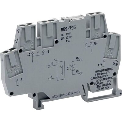 Wago Optocoupler Terminal Block, Elektronikzubehör + Gehäuse, Grau Wago Optocoupler Terminal Block, Elektronikzubehör + Gehäuse, Grau