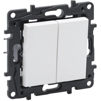 Legrand Perjungiklis 2kl Baltas, Schalter + Taster, Weiss Legrand Perjungiklis 2kl Baltas, Schalter + Taster, Weiss