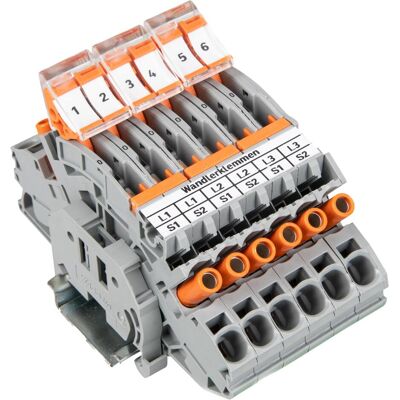 Wago Stromwandlerklemmenblock, Elektronikzubehör + Gehäuse, Grau Wago Stromwandlerklemmenblock, Elektronikzubehör + Gehäuse, Grau