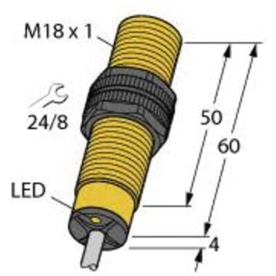 Turck Induktiver Sensor NI12U-S18-AP6X - Induktiver Sensor, M18, 12mm, PNP Turck Induktiver Sensor NI12U-S18-AP6X - Induktiver Sensor, M18, 12mm, PNP