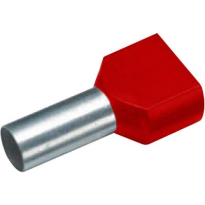 Cimco, Kabelverbindung, Zwillings-Aderendhülse 1 mm² 10 mm Teilisoliert Rot 18 2468 100 St. Cimco, Kabelverbindung, Zwillings-Aderendhülse 1 mm² 10 mm Teilisoliert Rot 18 2468 100 St.