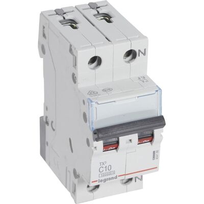 Legrand, Schutzschalter, LS-SCHALTER C10A 1P+N 10KA 2M (404186 TX3) Legrand, Schutzschalter, LS-SCHALTER C10A 1P+N 10KA 2M (404186 TX3)