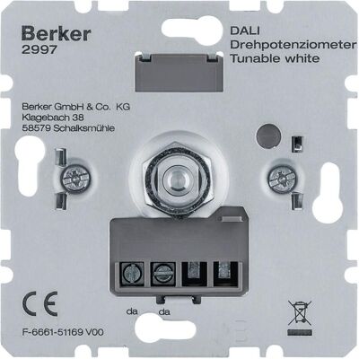 Berker DALI Dimmer - Tunable White, Unterstützt DALI, Max 4 Geräte Berker DALI Dimmer - Tunable White, Unterstützt DALI, Max 4 Geräte