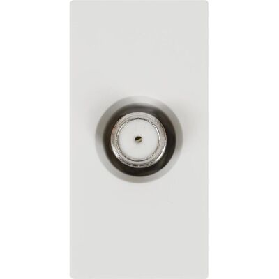 PNI TV-Steckdose TV10, modular, Einbau, Typ F 1/2, für Glasrahmen RM101W, RM202W, Schalter + Taster, Weiss PNI TV-Steckdose TV10, modular, Einbau, Typ F 1/2, für Glasrahmen RM101W, RM202W, Schalter + Taster, Weiss