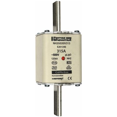 Mersen, Sicherung, Type gG size 2 NH fuse,315A 500Vac (315 A) Mersen, Sicherung, Type gG size 2 NH fuse,315A 500Vac (315 A)