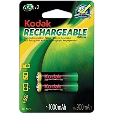 Kodak rechargeable Ni-MH R3 1000 mAh 2 pack - Batterie - Micro (AAA) (2 Stk., AAA, 1000 mAh), Batterien + Akkus Kodak rechargeable Ni-MH R3 1000 mAh 2 pack - Batterie - Micro (AAA) (2 Stk., AAA, 1000 mAh), Batterien + Akkus