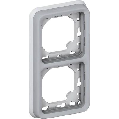 Legrand, Zubehör Schalterprogramm, Plexo55 Modular Feuchtraum Abdeckrahmen 2-fach senkrecht Feuchtraum Aufputz grau 069685 Legrand, Zubehör Schalterprogramm, Plexo55 Modular Feuchtraum Abdeckrahmen 2-fach senkrecht Feuchtraum Aufputz grau 069685