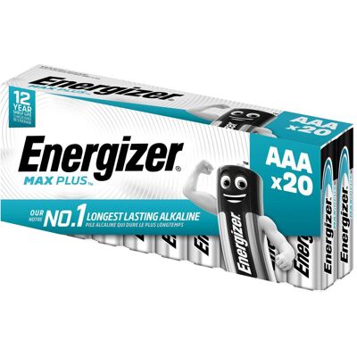 Energizer Max Plus Micro (AAA) 20 Stück (20 Stk., AAA), Batterien + Akkus Energizer Max Plus Micro (AAA) 20 Stück (20 Stk., AAA), Batterien + Akkus