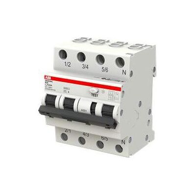 ABB, Schutzschalter, DS203NCA-B25/0,03 FI/LS-Schalter DS203NCA-B25/0,03 6kA, 3P+N, Typ A, B 25, 3 ABB, Schutzschalter, DS203NCA-B25/0,03 FI/LS-Schalter DS203NCA-B25/0,03 6kA, 3P+N, Typ A, B 25, 3